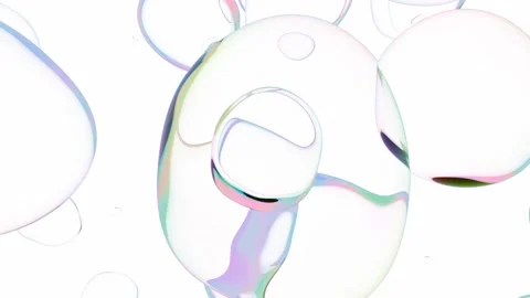 Water bubble element animation. Movement of air bubbles and pastel color. Video stock 269455762