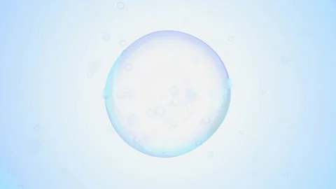 Water bubble element animation. Movement of air bubbles on blue background. Video stock 302878116