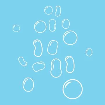 Water bubble element  vector background template Stock Illustration