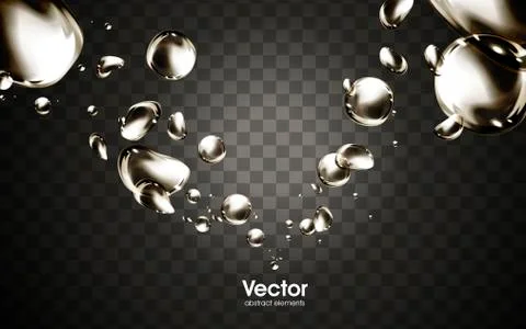 Water bubble elements Stock Illustration