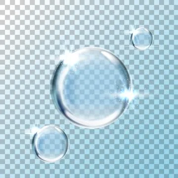 Water bubble elements Illustrazione stock
