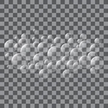 Water bubble foam icon, realistic style Stock Illustration