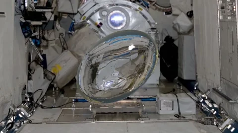 Water Bubble In Space Stock Footage 48478235