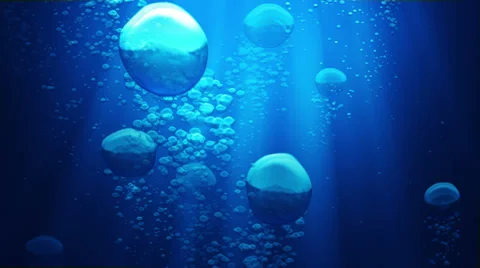 Water Bubbles. Alpha matte. Blue. Loopable. Stock Footage 30595853