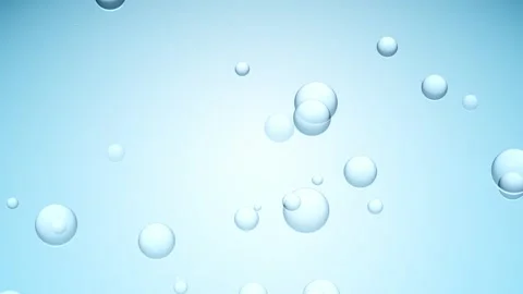 Water bubbles animation seamless loop. going up on blue background. Stock Footage 269455719