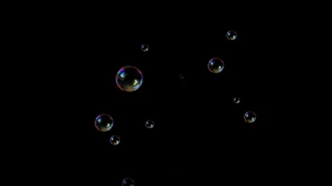 Water bubbles Black background animation stock video Stock Footage 267976716