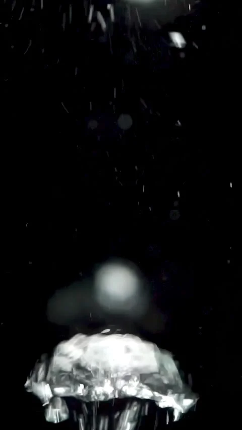 Water bubbles on black background Stock Footage 283543855