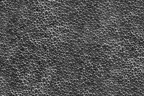 Water bubbles on a black background. Soft focus. Foto stock