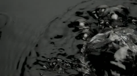 Water Bubbles Black Side Stock Footage 21891723
