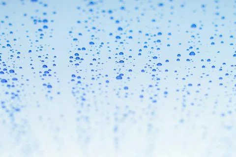Water bubbles blue white gradient perspective surface simple background abstr Stock Photos