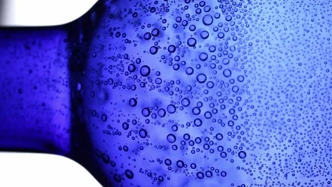 Water bubbles in a bottle Stock Footage 314465425