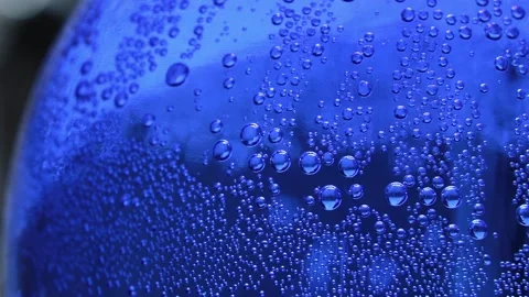 Water bubbles in a bottle Stock Footage 314465467
