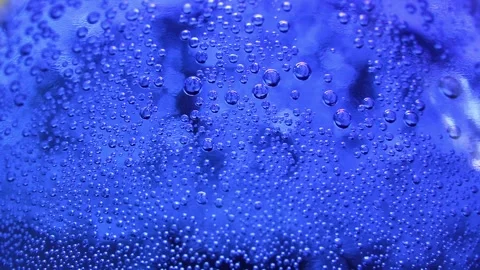 Water bubbles in a bottle Stock Footage 314465477