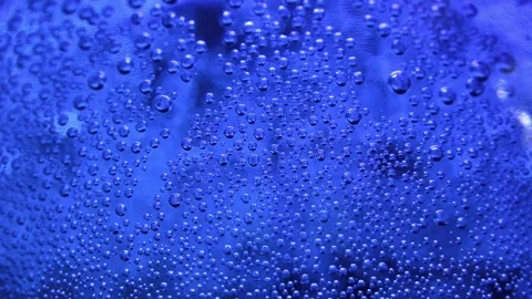 Water bubbles in a bottle Stock Footage 314465487