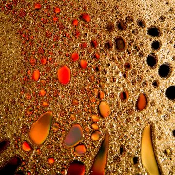 Water bubbles close-up abstract bright colorful background, pattern, texture Stock Photos