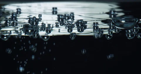 Water bubbles close up shot Stock Footage 115092031