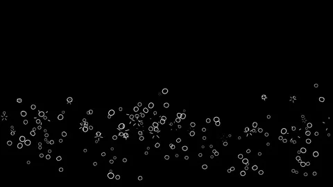 Water bubbles explosion particle effect. Video stock 344095523