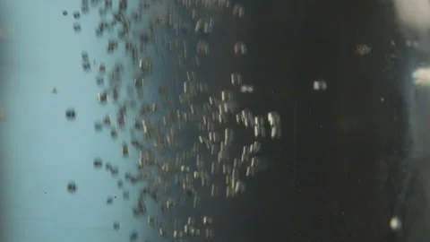 Water Bubbles filled carbon dioxide and float upwards. Stock Footage 171641291
