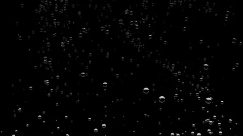 Water bubbles floating from bottom. Perfect CG seamless loop. Stockbeeldmateriaal 132845383