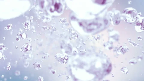 Water bubbles flying in super slow motion 4K Stockbeeldmateriaal 150722263