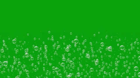 Water bubbles generator at lower surface of the aquarium on green screen Stock Footage 293765567