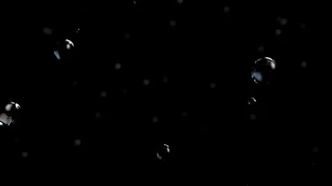 Water bubbles going on black background. Animation background element. 動画素材 269455669