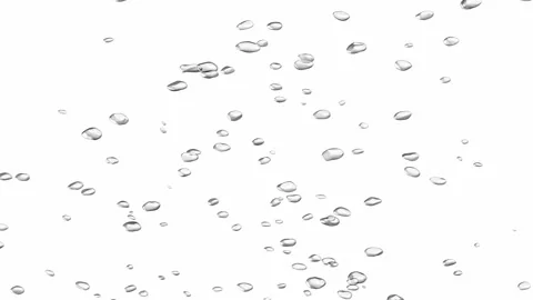 Water bubbles going up on white, black background and on Green Screen.  Stock Footage 263273464
