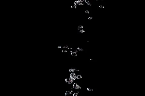 Water bubbles isolate on black background. Stock Photos
