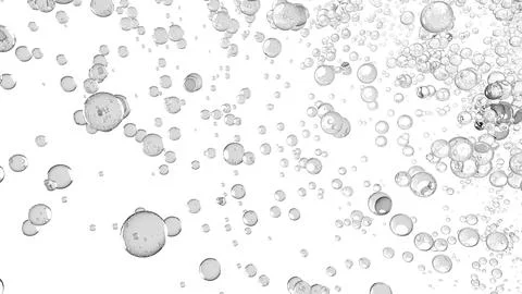 Water bubbles isolated on a white background, perfect for overlay Stock Illustration