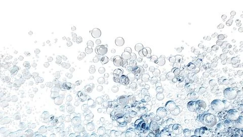Water bubbles isolated on a white background, perfect for overlay Stock Illustration