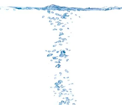 Water bubbles isolated on white background Stock Photos