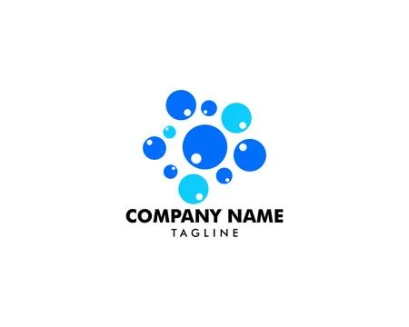 Water bubbles logo template Stock Illustration