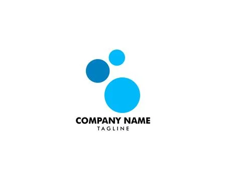 Water bubbles logo template Stock Illustration