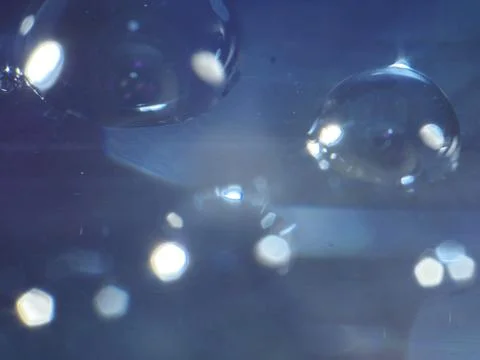 Water bubbles macro dark Stock Photos