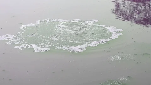 Water Bubbles in the Middle of the River Vídeo Stock 107760243