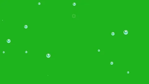 Water bubbles motion graphics with green screen background Stock Footage 133174415