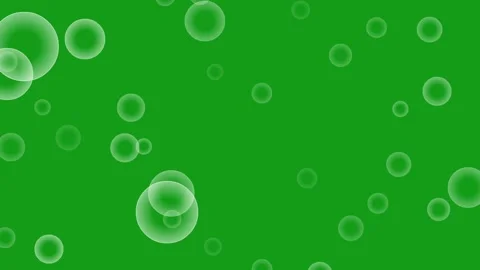 Water bubbles motion graphics with green screen background Stock Footage 134305652