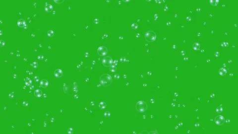 Water bubbles motion graphics with green screen background Stock Footage 263172500