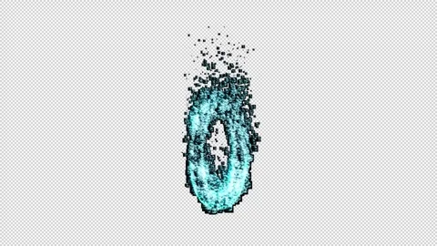 Water bubbles number zero animation on transparent background Stock Footage 332904371