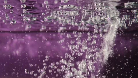 Water bubbles purple background Stock Footage 230478809