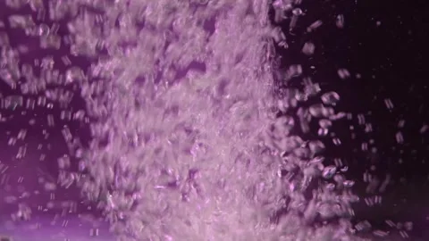 Water bubbles on purple Stock Footage 257120291