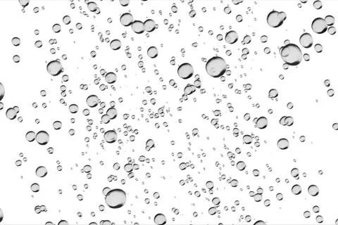 Water bubbles rising up and exploding. 3d illustration Stock Illustration