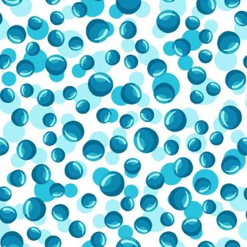 Water bubbles seamless pattern Abstract geometrical circle wallpaper. Stock Illustration