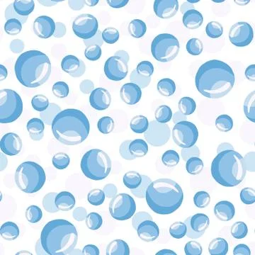 Water bubbles seamless pattern Abstract geometrical circle wallpaper. Illustrazione stock