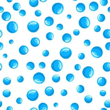 Water bubbles seamless pattern Abstract geometrical circle wallpaper. 스톡 일러스트