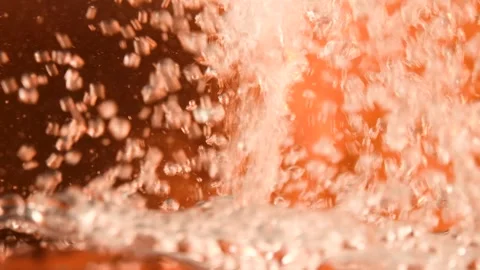 Water bubbles on shiny orange Stock Footage 249209673