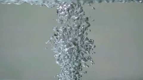 Water bubbles in slow motion. Stock Footage 88013863