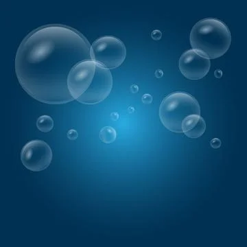 Water Bubbles splashes, soap foam frame on gradient background Stock Illustration