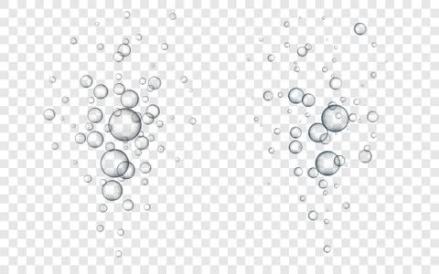 Water bubbles Vector illustration. Abstract Bubbles. Transparent background w Illustrazione stock