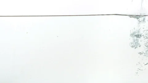 Water bubbles on white background Stock Footage 123687672